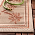 thumbnail image 3 of SAFAVIEH Courtyard Charles Floral Indoor/Outdoor Area Rug, Ivory/Rust, 5'3" x 7'7", 3 of 8