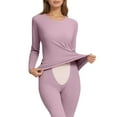 thumbnail image 2 of DuoJiaJ Boiling Patch Thermal Underwear – Fleece Lined Long With Deermusk Fleece Thermal Underwear Women Pink L, 2 of 5