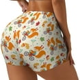 thumbnail image 2 of Kdxio Forest Squirrel Print Workout Shorts for Women Seamless Soft Smooth Gym Yoga Scrunch Active Shorts, 2 of 9