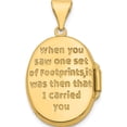 thumbnail image 5 of 14K Yellow & Rhodium Gold White Rhodium-Plated Footprints Locket (24 X 14.1) Made In China xl300, 5 of 6
