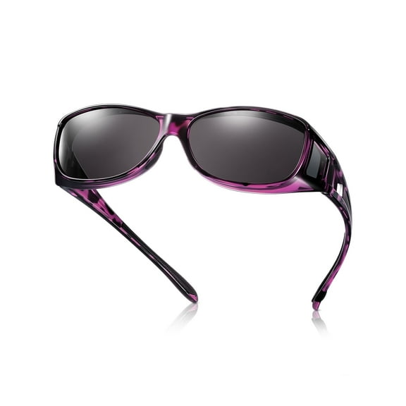 TINHAO Fit Over Glasses Sunglasses Wrap Around Polarized Sunglasses for Men Women with UV400 Protection for Driving