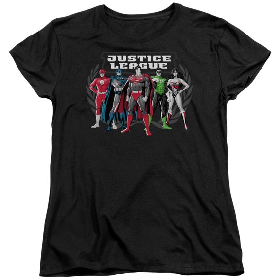 JLA Justice League The Big Five S/S Women's T-Shirt Black