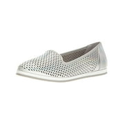 Womens Aerosoles Smart Move Perforated Comfrot Flats, Silver