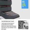 thumbnail image 2 of Ahannie Toddler Boys Girls Snow Boots,Kids Warm Insulated Winter Outdoor Boots, 2 of 6