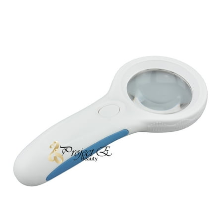 2in1 Portable 4X UV LED Light Photon Therapy Reading Magnifying Magnify Glass Magnifier