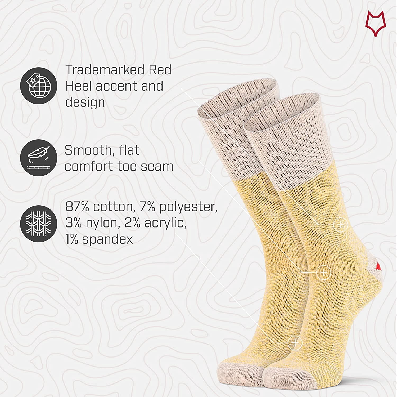 Red Heel Knee High Monkey Socks, 1 Pair