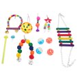 thumbnail image 4 of Bird Cage Colorful Toys,Bird Swing Toy Set Bird Hanging Colorful Chewing Toys Bird Parrot Swing Chewing Toy Set Exquisite Design, 4 of 8