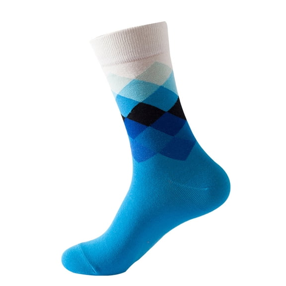 Women Colorful Argyle Diamond Pattern Crew Socks Rainbow Geometric Plaid Print Soft Breathable Elastic Casual Fashion Mid Calf Novelty Street Socks For Party Gifts