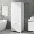 thumbnail image 3 of Harper & Bright Designs Tall Bathroom Storage Cabinet with Doors and Drawer, Modern Freestanding Storage Cabinet with Adjustable Shelf, White, 3 of 16