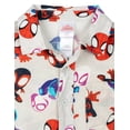 thumbnail image 2 of Marvel Spidey and His Amazing Friends Spider-Man Miles Morales Ghost-Spider Hawaiian Button Down Shirt Toddler to Little Kid, 2 of 4