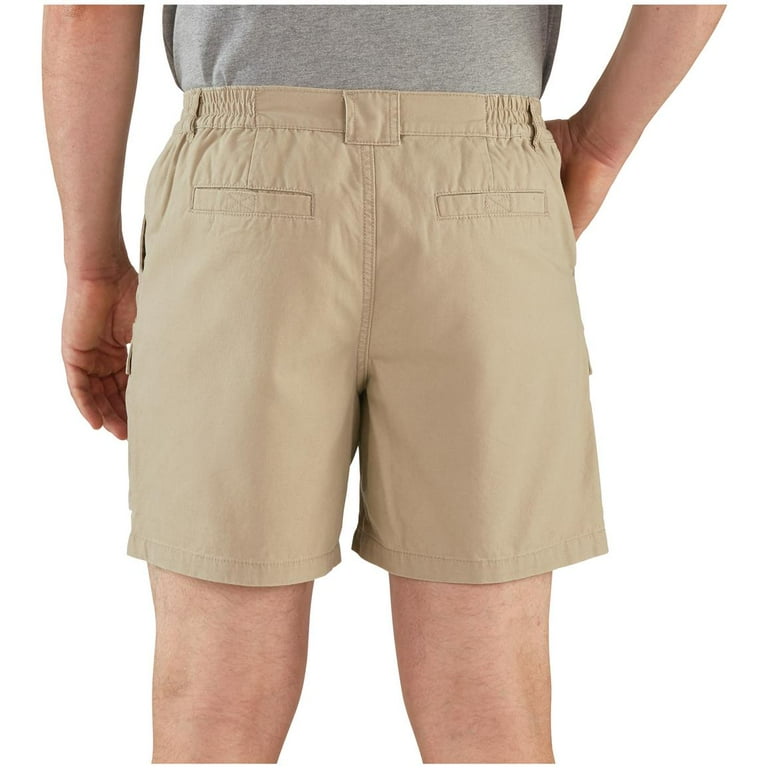 Mens khaki shorts top 6 inch inseam