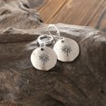 thumbnail image 3 of Zhuge Dandelion Flower Bar Earrings, Minimalist Boho Earrings, Vintage Silver Jewelry for Women, 3 of 5
