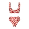 thumbnail image 5 of Daiia Cute Strawberry Women's Bikini Set Two Piece Swimsuit High Waisted Bikini Adjustable Straps Bikini Perfect for Beach, Pool, and Summer Vacation-XX-Large, 5 of 9