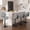 Gray, variant on Daluvenix Modern Bar Stools Set of 4, Height Adjustable Faux Leather Swivel Barstools, Counter Stools with Backrest, Counter Height Chairs for Kitchen Island
