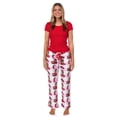 thumbnail image 3 of Dr. Seuss The Grinch Pajamas Women's Pink Buffalo Santa Plush Lounge Sleep Pants, 3 of 6