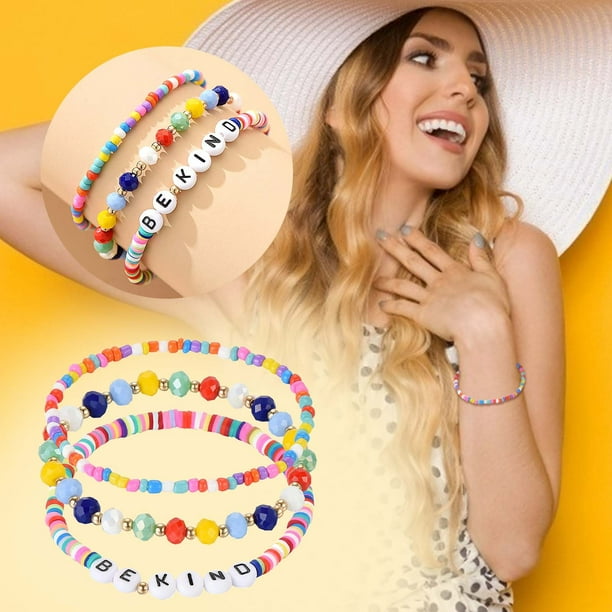Fiudx Pulsera de Moda, Elegante Joya de Plástico, Pulsera Ajustable, Accesorio Casual para El Día a Día, Tendencia de Moda Femenina, Paquete de Tres, Ideal Como Regalo.