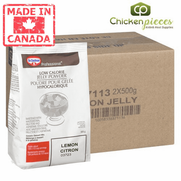 Oetker Gelatin Orange Low Calorie 500g/1.10Lbs (2/Case)-Canadian Made