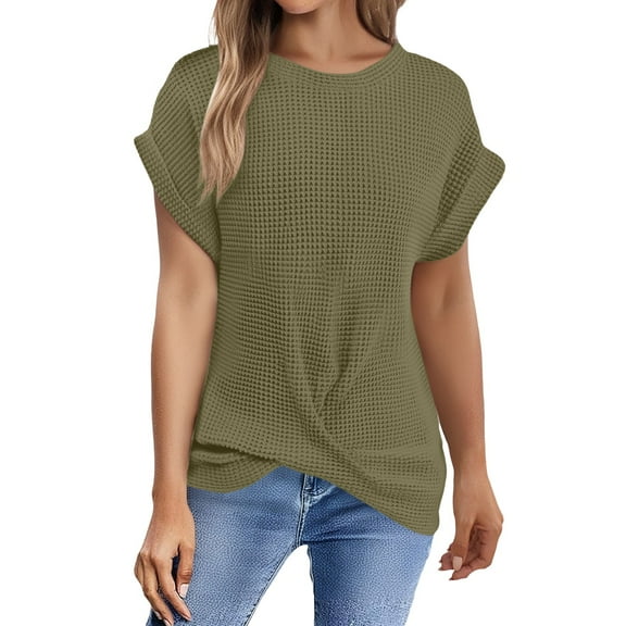 T Shirts For Women Womens Tops T Shirts Solid Batwing Sleeve Wrap Tee Casual Tshirt Trendy Tee Tops