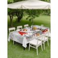 thumbnail image 3 of Outdoor Tablecloth with Umbrella Hole and Zipper, Grey Red Christmas Rectangle Table Cloth 60x120 Inch Waterproof Tablecloth, Snowflake Gnomes Xmas Tree Winter Gifts Picnic Table Cover for Patio, 3 of 7