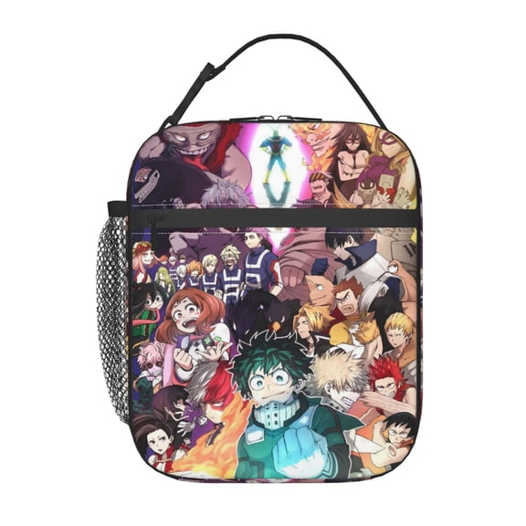 Reusable Lunch Bags Insulated Lunch Box Durable My Hero Academia For Office Work Picnic Travel Zipper Lunch Tote Bag