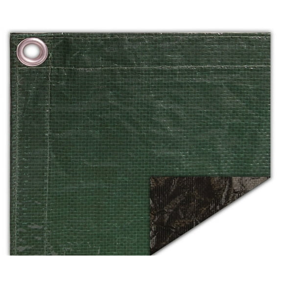 Buffalo Blizzard Split Blocker Green/Black Winter Cover for a 12' x 20' Rectangle Pool