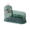 thumbnail image 2 of Cosmetics Storage Organizer, Desktop Storage Box Sundries Container Makeup Brush Holder Case Makeup Organizer for Bathroom, Bedroom, Office Green, 2 of 10