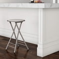 thumbnail image 2 of Taburete plegable – Taburete sin respaldo de 24 pulgadas con capacidad de 225 lb para cocina o sala de recreación – Taburetes de bar portátiles para interior de Trademark Home (blanco), 2 of 5