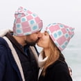 thumbnail image 5 of Lsque Checkerboard With Snowflake Pattern Knitted Beanie, Unisex Winter Hat, Knit Hat Winter Beanies Thick Fisherman Beanies Cuffed Plain Skull Caps, 5 of 6