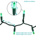 thumbnail image 2 of Sunnydaze 70 LED Green M6 Faceted Christmas String Lights, 21 feet, 2 of 8