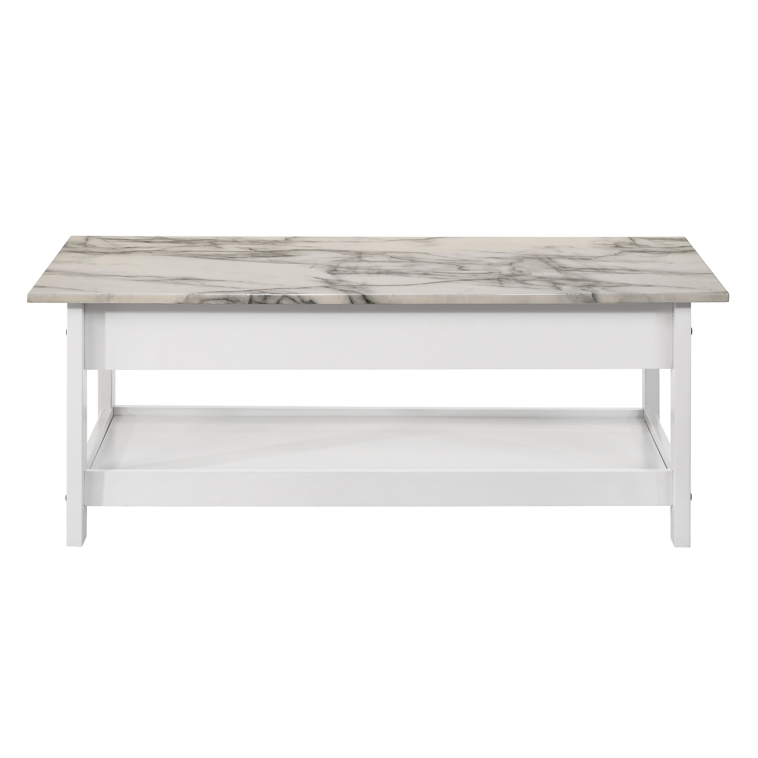 Furniture of America Umbra Storage Wood White 3-Piece Coffee Table Set