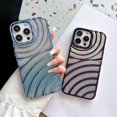 thumbnail image 2 of Water Ripple Curly Wavy Glitter Bling Plating TPU Case Compatible with iPhone Case (iPhone 13,Purple), 2 of 7