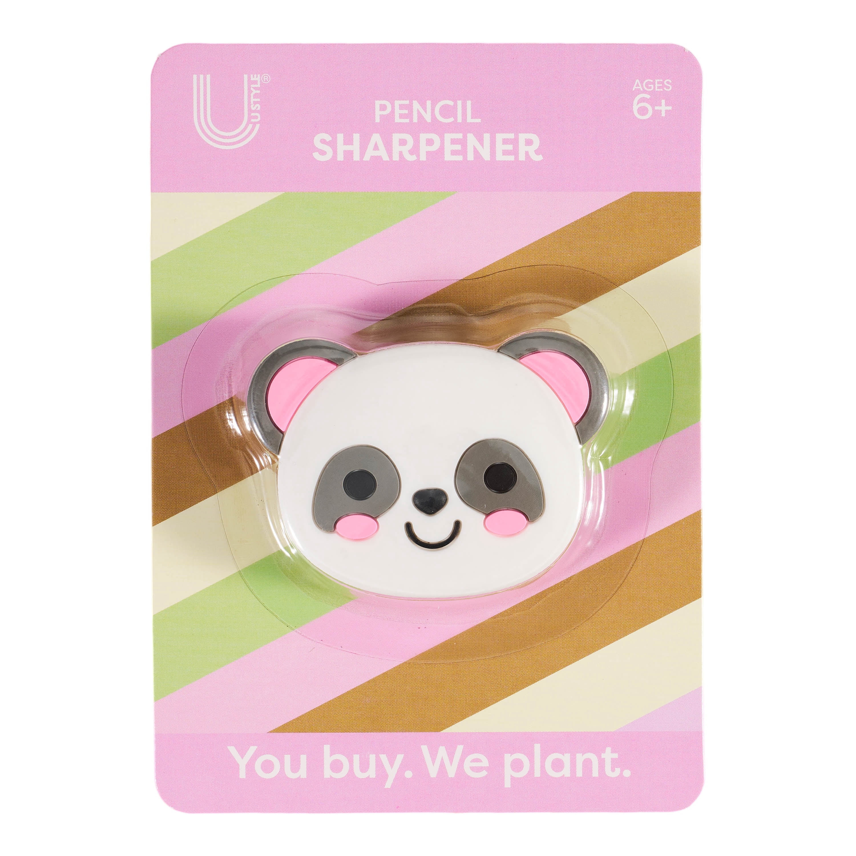 (2 pack) U Style Novelty Pencil Sharpener, 3.63" x 5", Panda-Shaped