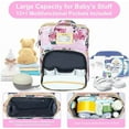 thumbnail image 2 of Diaper Bag Backpack with Changing Station, Foldable for Bady Toddler, 3 in 1 Large Capacity Newborn Essentials Organizer with Stroller Hook for Girls and Boys, 2 of 10