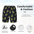 thumbnail image 4 of Kdxio Avocado Print Men'S Swim Trunks With Compression Liner 7 Inch Inseam Quick Dry Swim Shorts, 4 of 7