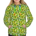 thumbnail image 3 of KLL Watercolor Kiwi Fruits Summer for Womens Pullover Hoodie with Pocket Hooded Long Sleeve Shirts Sweatshirt for Women-X-Large, 3 of 7