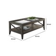 thumbnail image 4 of Coffee Table With Tapered Legs, Gray, 4 of 5
