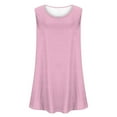 thumbnail image 3 of Plus Size Tank Tops for Women Summer Sleeveless Pleated Crewneck Tunic Shirts Flowy Casual Beach Vacation Clothes 2025, 3 of 5