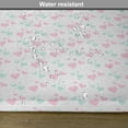 thumbnail image 6 of Ambesonne Love Place Mats Set of 4, Romantic Cartoon Hearts, Standard Size, Mint Green Pale Pink, 6 of 6