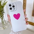 thumbnail image 2 of Compatible with iPhone 13 Pro Max Cute 3D Love Heart Case Camera Protection Shockproof Soft Bumper Phone Case for Women Girls Silver, 2 of 6