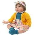 thumbnail image 5 of Baby Doll Clothing Yellow Blue Floral Dress for 18 to 20 inch Dolls Girl DIY Toys(no doll), 5 of 5