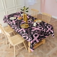thumbnail image 3 of Breast Cancer Survivor Pink Ribbon Black Rectangle Tablecloth 60"x120",Waterproof Polyester Rectangle Table Cloth, Wipeable Spillproof Polyester Tablecloth for Dining, Camping, Indoor and Outdoor, 3 of 6