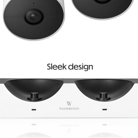 Wasserstein - Charging Station for Google Nest Cam - Black/White
