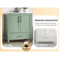 thumbnail image 5 of 24" Bathroom Vanity with Sink, Vintage Bathroom Cabinet Vanity with Doors & Drawers, Farmhouse Wooden Freestanding Bathroom Cabinet with Top, 5 of 8