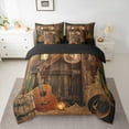 thumbnail image 2 of Manfei Retro Western Cowboy 7pcs Bedding Comforter Set for Boys Girls,Music Guitar Queen Bedding Sets Super Cozy,Old Barn Door Queen Sheet Sets,Ultra Soft Home Decor,Reversible, 2 of 8