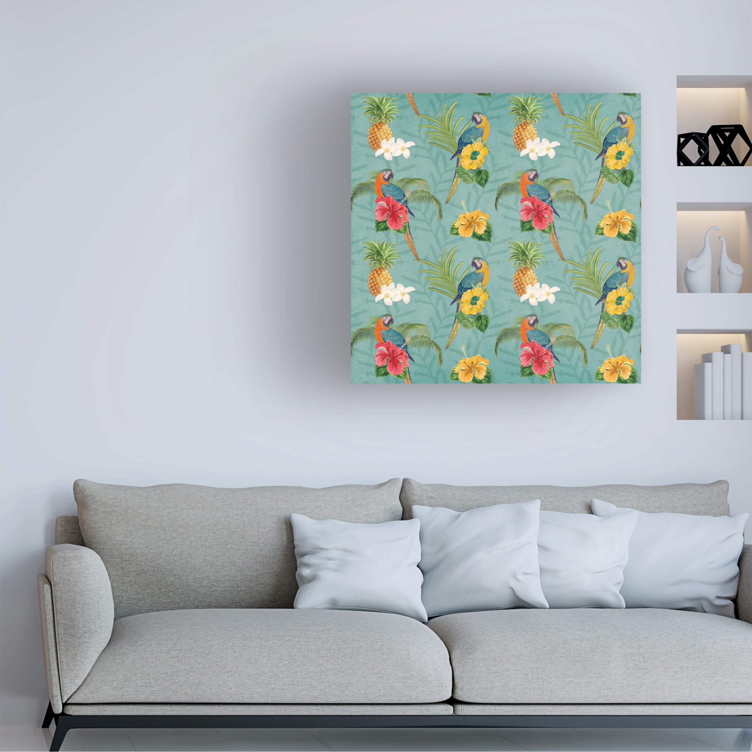 Katie Pertiet 'Parrot Paradise Step 02B' Canvas Art