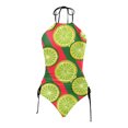 thumbnail image 4 of Women's Summer Print Two Piece Swimsuit Cute Swimsuits for Juniors Tummy Concealing Swimsuit plus Size Swimwear Tops Swimming Shorts for Women Long Women Swimsuit Tops with A Bra Short Sleeve Swimsuit, 4 of 4