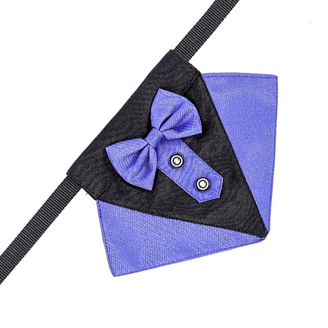 Laklulu Bufanda triangular para mascotas de boda de estilo británico, bufanda para perros, collar para perros, toalla para babas para mascotas