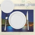 thumbnail image 3 of Ambesonne Urban Place Mats Set of 4, Manhattan Sunset Skyline, Standard Size, Multicolor, 3 of 6