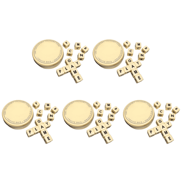 Peggybuy The Crossword Solitaire Game with Case Crossword Solitaire Dice Game (1Pc Gold)