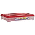 thumbnail image 6 of Buddeez Egg Keeper Storage Container Tray Holds 24 Jumbo Eggs Plastic Clear Red, 2-Pack, 6 of 7